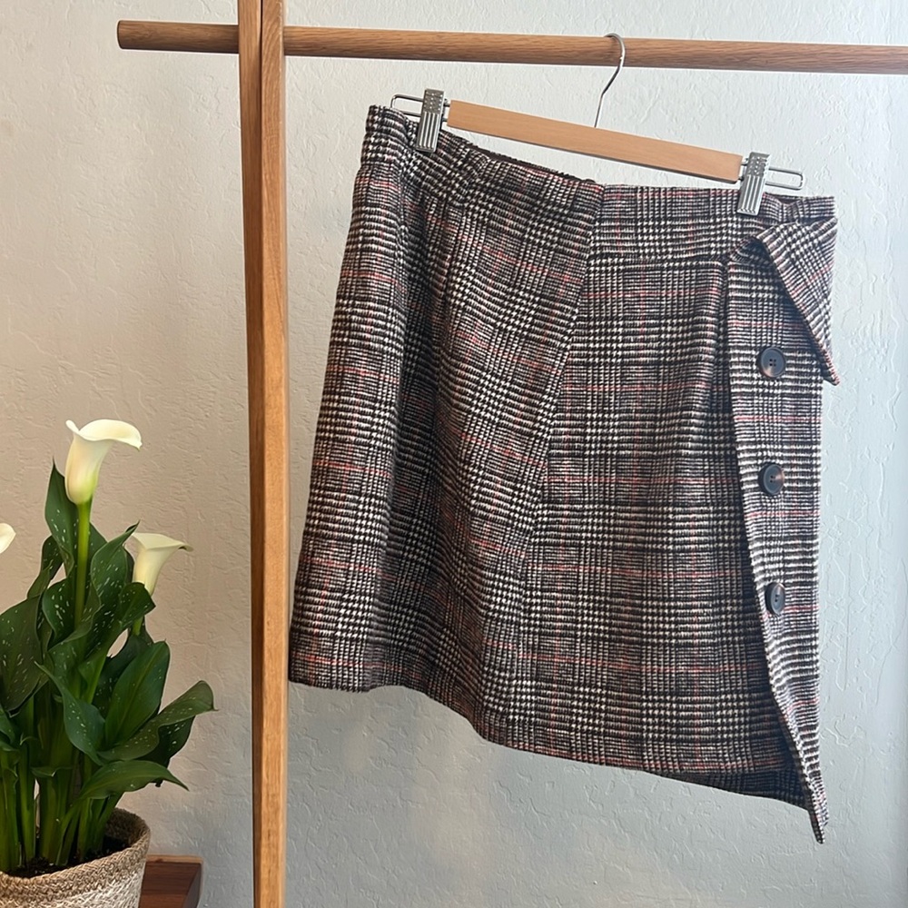 Plaid Corduroy Skirt